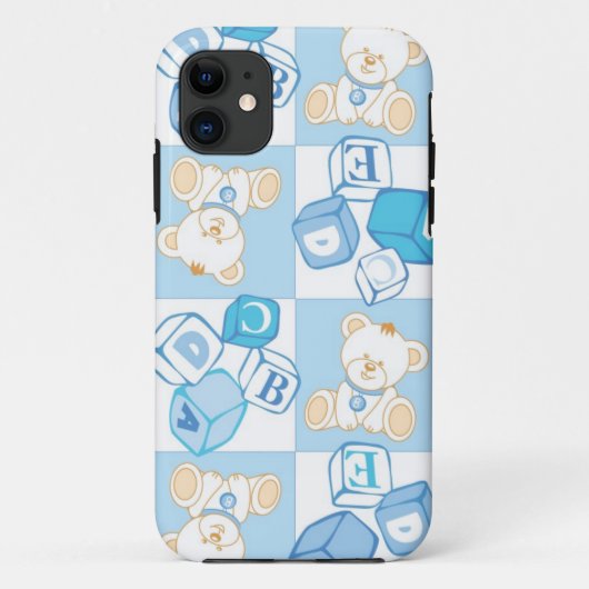 Teddibeer geruite patroon Case-Mate iPhone case (Achterkant)
