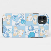 Teddibeer geruite patroon Case-Mate iPhone case (Achterkant (horizontaal))