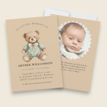 Teddibeer "In Loving Memory" Herdenking van het ve