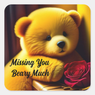 Teddibeer Met Roos Sticker