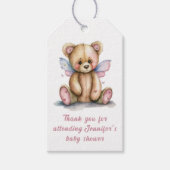 Teddibeer met vleugels Dank je Cadeaulabel (Voorkant)