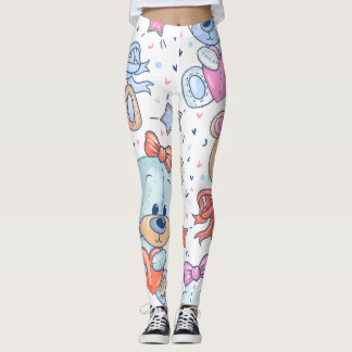 Teddibeer patroon leggings