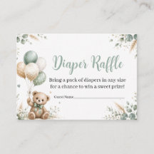 Teddibeer Salie Groene Luier Raffle