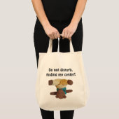 Teddibeer staand op zijn kop tote bag (Voorkant (product))
