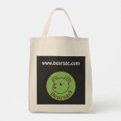 Teddibeer staand op zijn kop tote bag (Achterkant)