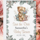 Teddibeertjes Tweeling Aquarel  de Datum Kaart