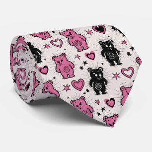 Teddies met Hartjes en Roze - Valentijn (4) Stropdas
