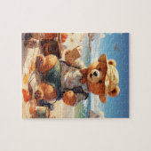 Teddy at the Beach ! Puzzle Teddy Bear (Horizontal)