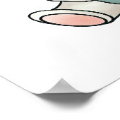 Teddy avec robe et ruban Poster (Coin)