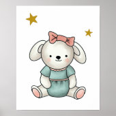 Teddy avec robe et ruban Poster (Devant)