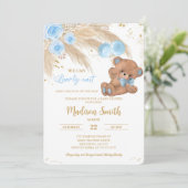 Teddy Baby Shower Invitations (Debout devant)