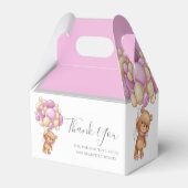 Teddy Balloon Pink Favor Box Bedankdoosjes (Achterkant)