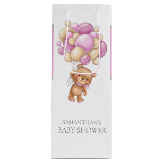 Teddy Barly Wait BABY SHOWER Wijn Cadeautas