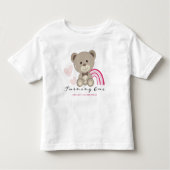 Teddy Bear 1er Anniversaire Pink Toddler T-shirt (Devant)