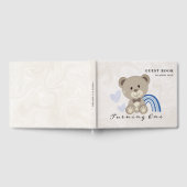 Teddy Bear 1st Birthday Blue Gastenboek (Volledig)