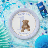 Teddy Bear 1st Birthday Paper Bord (Feest)