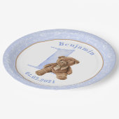 Teddy Bear 1st Birthday Paper Bord (Gekanteld)