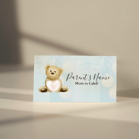 Teddy Bear 2 & Hearts Carte de visite
