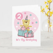 Teddy Bear 2e carte d'anniversaire (Fleur jaune)
