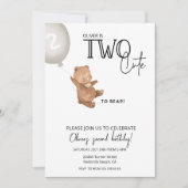Teddy bear 2nd birthday TWO cute to bear Kaart (Voorkant)