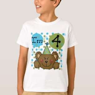 Teddy Bear 4e verjaardag T-shirts en geschenken