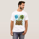 Teddy Bear 4th Birthday T-shirts et cadeaux (Devant entier)