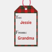 Teddy Bear Add Names Christmas Cadeaulabel (Achterkant)