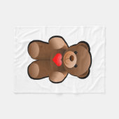 Teddy Bear Afbeelding Fleece Deken (Voorkant (Horizontaal))