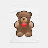 Teddy Bear Afbeelding Fleece Deken (Voorkant)