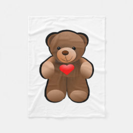 Teddy Bear Afbeelding Fleece Deken