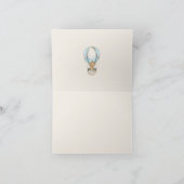 Teddy Bear Air Hot Balloon Baby shower Merci (Intérieur)