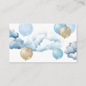 Teddy Bear Air Plane Baby shower Luier Raffle Informatiekaartje (Achterkant)