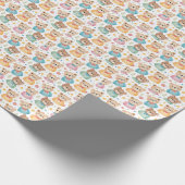 Teddy bear and flowers cadeaupapier (Hoek)