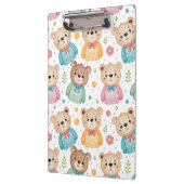 Teddy bear and flowers klembord (Links)