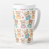 Teddy bear and flowers latte mok (Rechterhoek)