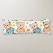 Teddy bear and flowers lichaamskussen (Achterkant)