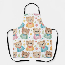 Teddy bear and flowers schort