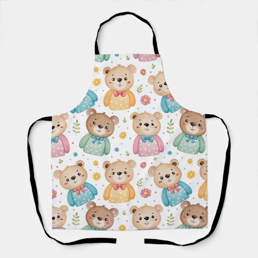 Teddy bear and flowers schort (Voorkant)