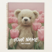 Teddy Bear and Pink Tulip Planner Gentle Planning (Devant)