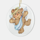 Teddy Bear Angel Keramisch Ornament (Links)