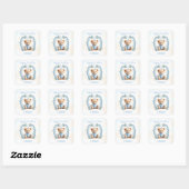 Teddy Bear Anniversaire Petit Garçon Bleu Stickers (Feuille)
