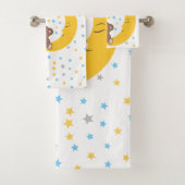 Teddy Bear assis sur la Lune Baby Birth Statistiqu (En situation)