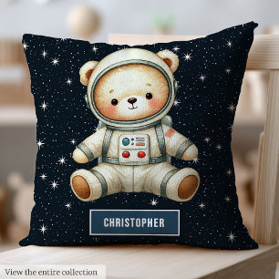 Teddy Bear Astronaut Baby Boy Coussin Space Nurser