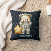 Teddy Bear Astronaut Coussin Baby Boy Nursery Déco (Couverture)