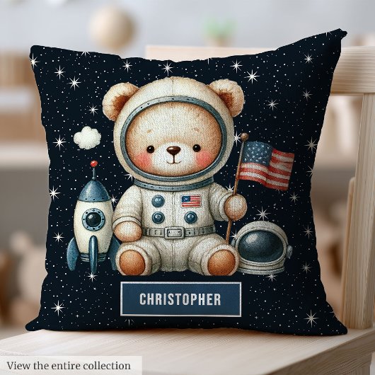 Teddy Bear Astronaut Decoratief Kussen Baby Boy
