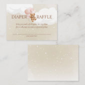 Teddy Bear avec Balloons Rose Carte de rabat (Devant / Derrière)