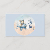 Teddy Bear Aviator Boeken voor Baby shower (Achterkant)