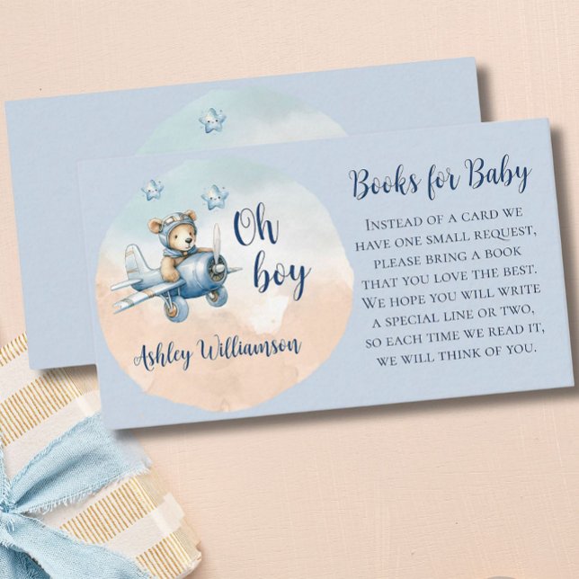 Teddy Bear Aviator Boeken voor Baby shower