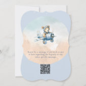 Teddy Bear Aviator Oh Boy Baby shower Invitation (Dos)
