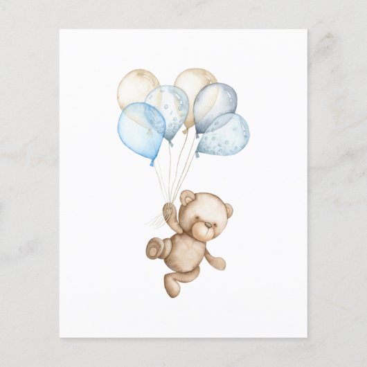 Teddy Bear Baby Baby shower Bucket List (Achterkant)